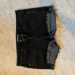 Black Denim Cutoffs Jean Shorts